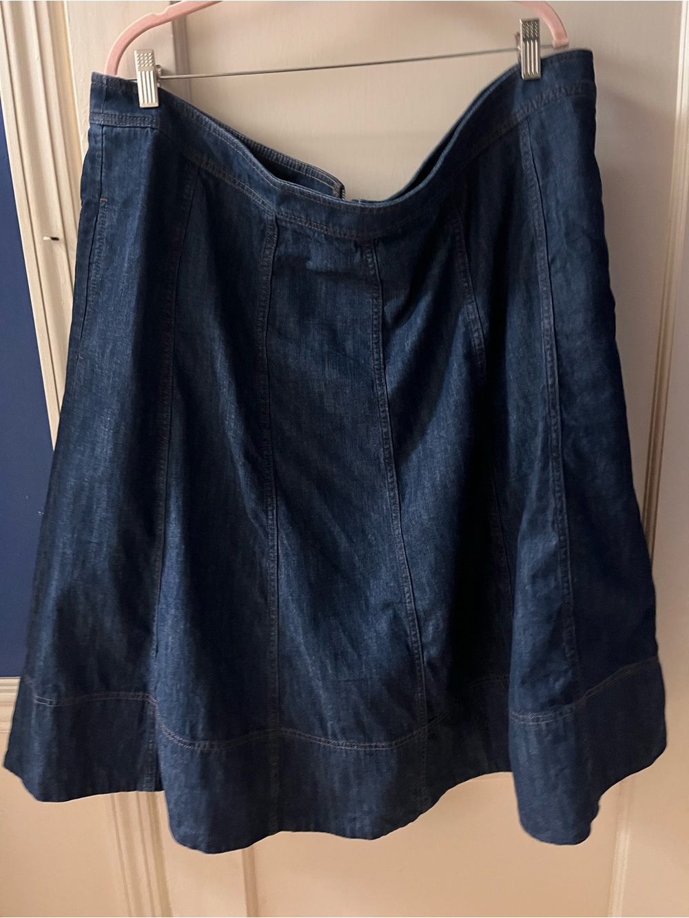 Dark Blue Denim A-Line Women’s Skirt- Talbots- Size 22 WP